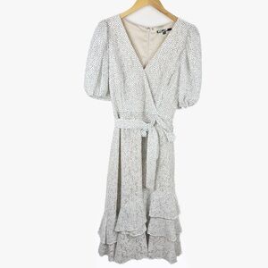 Alex Marie Sadie Lace Dress White/Black 12